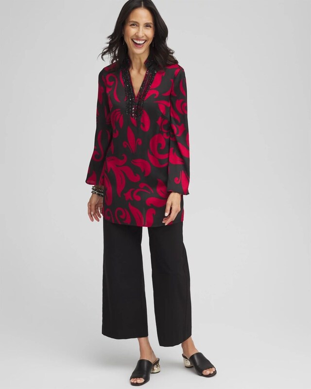 Embellished Neck Kurta Top - image 2